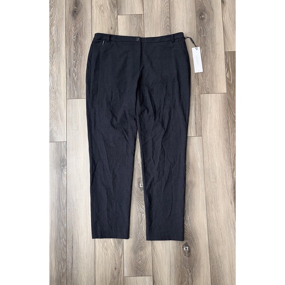 Calvin Klein Suit Womens Dress Pant Size 10W 28” Inseam Gray NWT